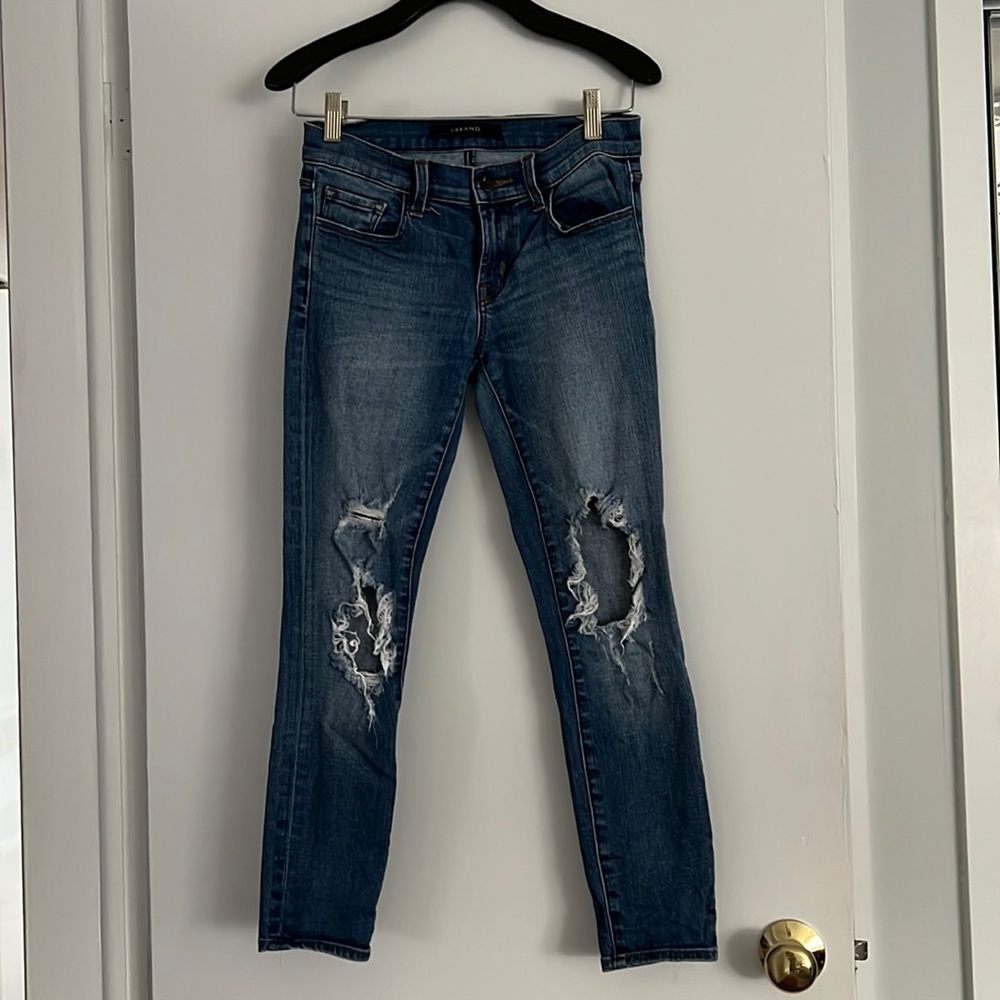 J Brand slightly worn low rise denim pants size 25